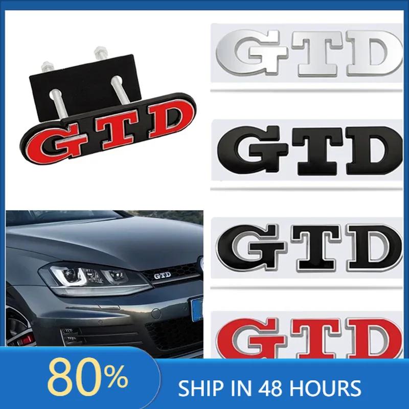 BSH1 For VOLKSWAGEN VW GTI 3D Metal GTD Logo Car Rear Trunk Badge Sticker Front Grill Emblem For VW Polo Golf 4 5 6 7 GTD MK4 MK5 MK6 in2