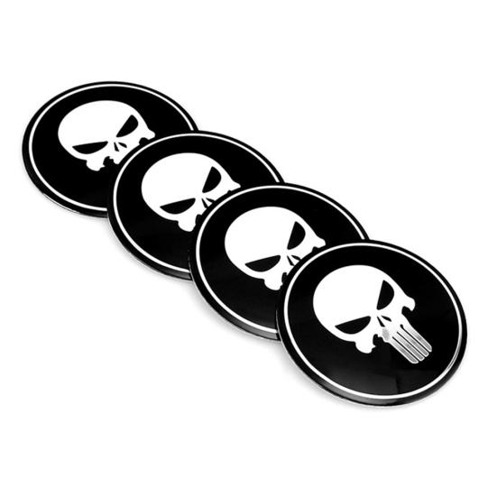 Universal Skull Zinc Alloy Auto Car Tyre Wheel Center Hub Cap Sticker Badge