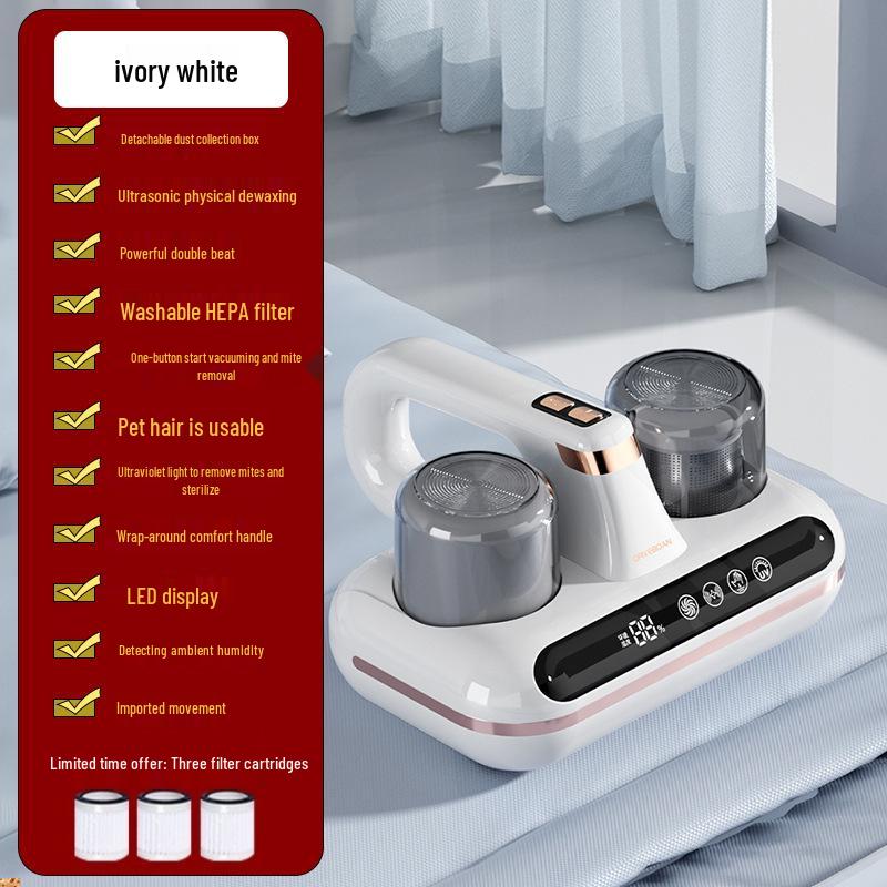 High-Power Anti-Mite Bed Vacuum Cleaner with UV Sterilizer and Dual-Cup System