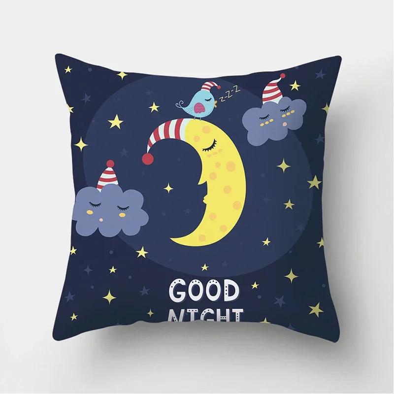 Cloud Star Rainbow Pattern Decorative Cushions Pillowcase Polyester Cushion Cover Throw Pillow Sofa Decoration Pillowcover