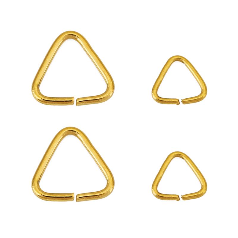 

50pcs Triangle Stainless Steel Jump Rings 5mm 8mm PVD Never Fade Split Rings End Bracelet Connectors For Jewelry Necklace Making 5mm золотистий