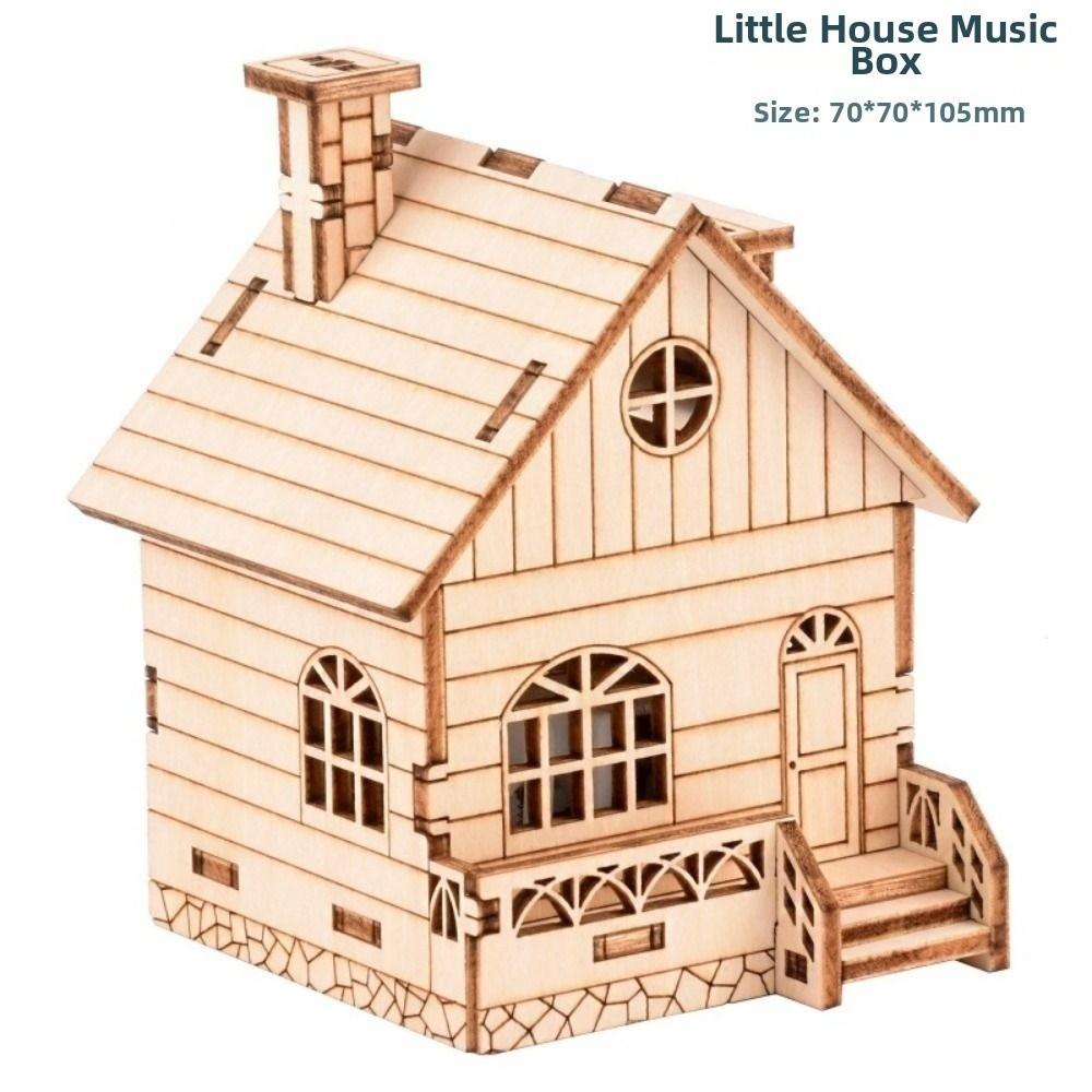 DIY Creative Gramophone Wood Phonograph Musical Potential Box High Quality Children's Puzzle Toys