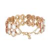 Traditional Kundan Bracelet with Double Line Gold Tone (adjustable)