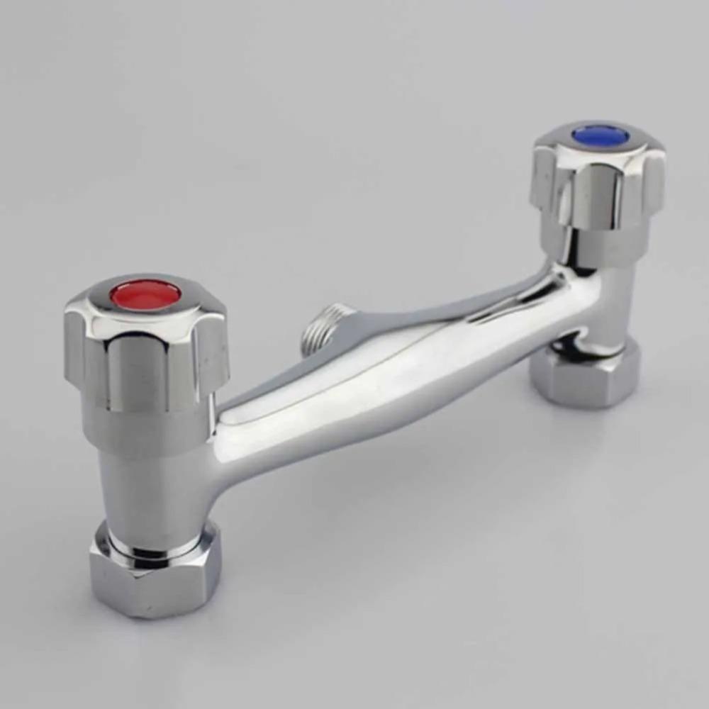Metal Water Tap Mixing Valve Double Control Diverter Valve Creative Out Water Inlet Valve