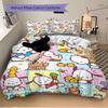 3pcs Carrot Small Animal Pochacco Bedding Set - 1 Soft Quilt Cover + 2 Pillowcases, Machine Washable - Suitable for All Seasons, Perfect Gif