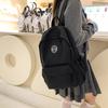 Student School Bag Women's Large Capacity Backpack Solid Color Backpack