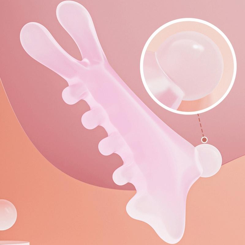 Multifunctional Head Meridian Massage Comb Resin Five Wide Tooth Comb Facial Scraping Plate 4In1 Eye Shoulder Neck Scraping