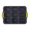 9-Cavity Non-Stick Silicone Oval Baguette Cake Mold for DIY Bread and Baking