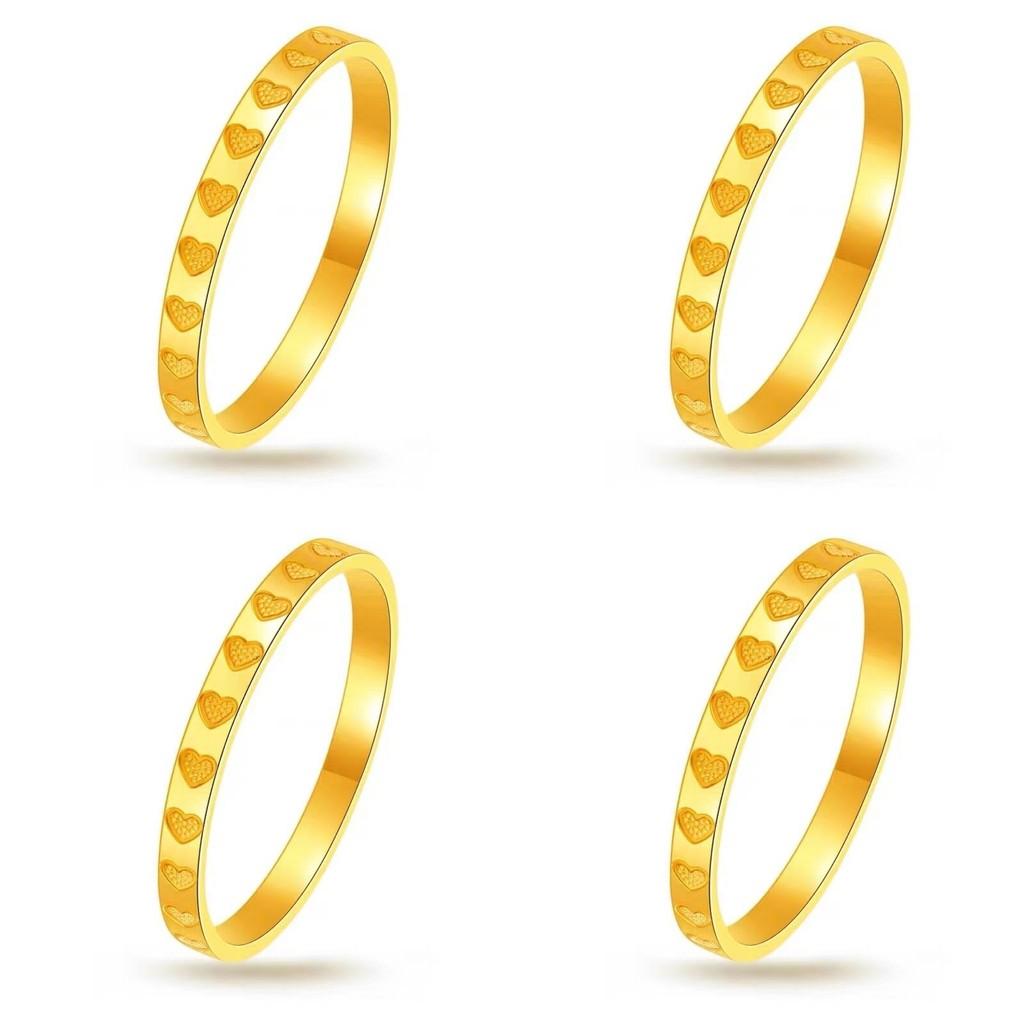 Beautifully Crafted Heart Ring In Gold Plated Brass For Romantic Gifts And Memories