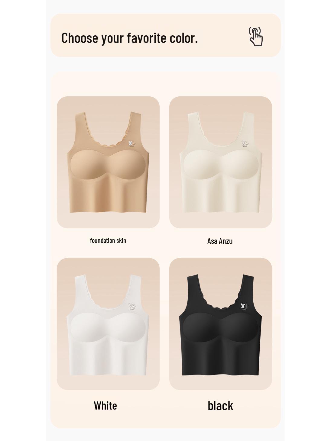 

Girls Seamless Sports Bra: Breathable Vest for Junior & High School Students XL (approx. 45-55 kg)