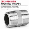 1/8 1/4 3/8 1/2 3/4 1" Pipe Fitting Connector Male Thread Stainless Pipe Fitting Pipe Coupler