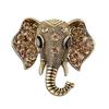Vintage Strass-Elefanten-Brosche - Retro Gold-Accessoire