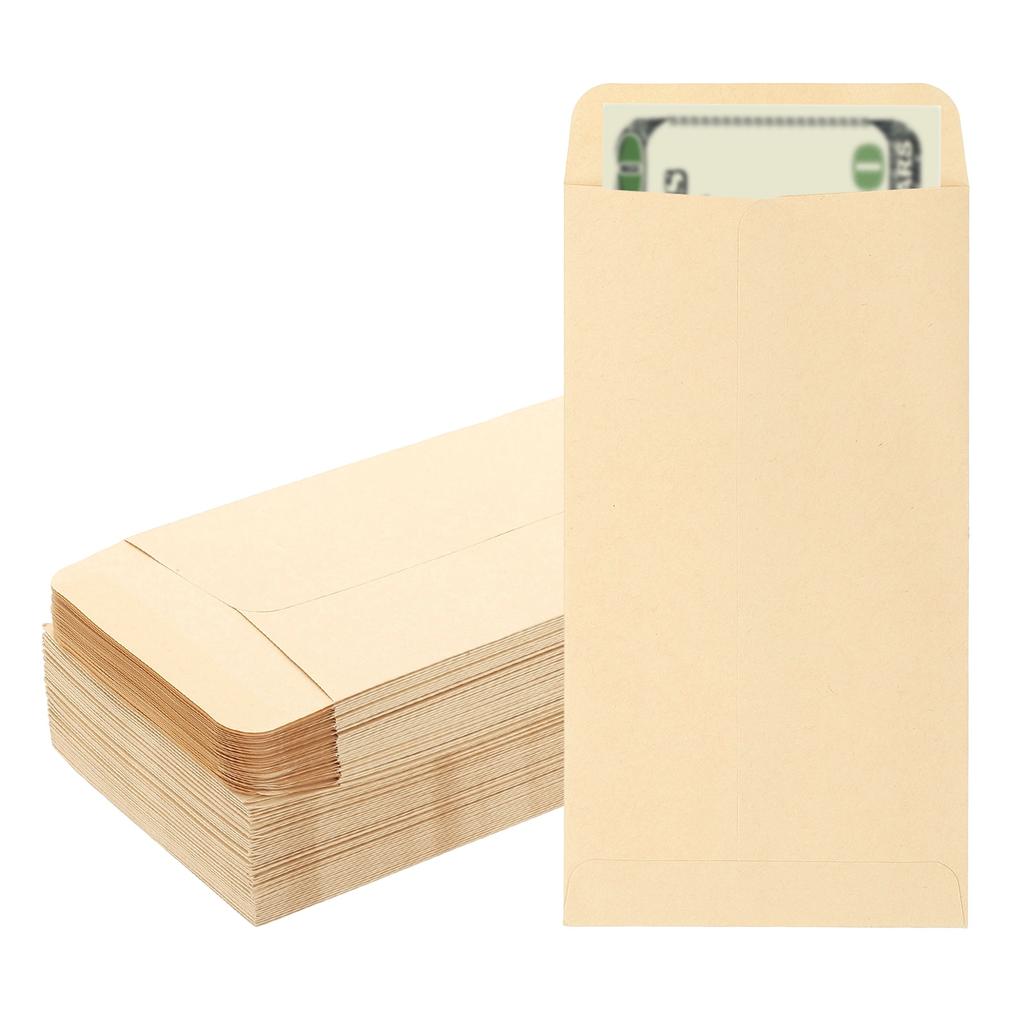 100 Stück 16,5x8,89cm Leere Geldpapierumschläge Geschenkkarte Verpackungsumschlag Bargeldumschläge Geldhaltertaschen für Schecks Tickets