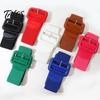 Vintage Style Elastic Waistband Adjustable Size Women Belt, Wide Faux Leather Square Buckle Belt with Buckle, Stretchy Dress Fashion Accessory