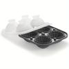 Large Silicone Whiskey Ice Mold, 3D Sphere Crystal Ball Tray with Funnel for Bourbon Brandy, Bar Gift