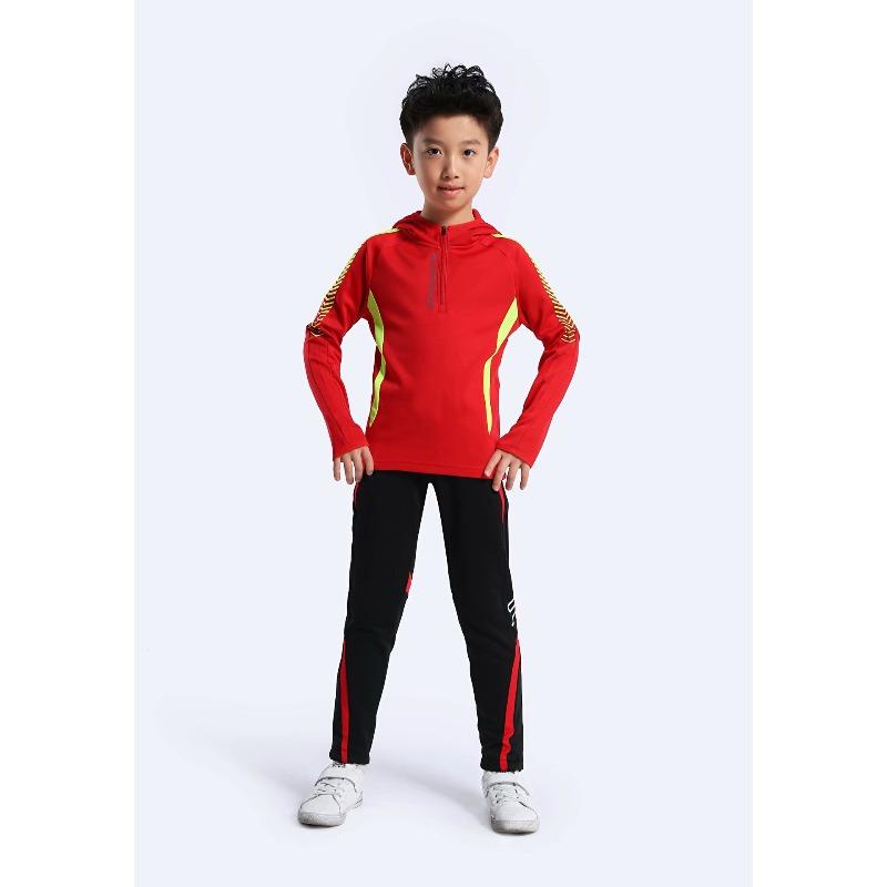 Children'S Football Jersey Set, Long-Sleeved Autumn And Winter Models, Velvet And Thickened Children'S Clothing, Football Training Jersey, Competition