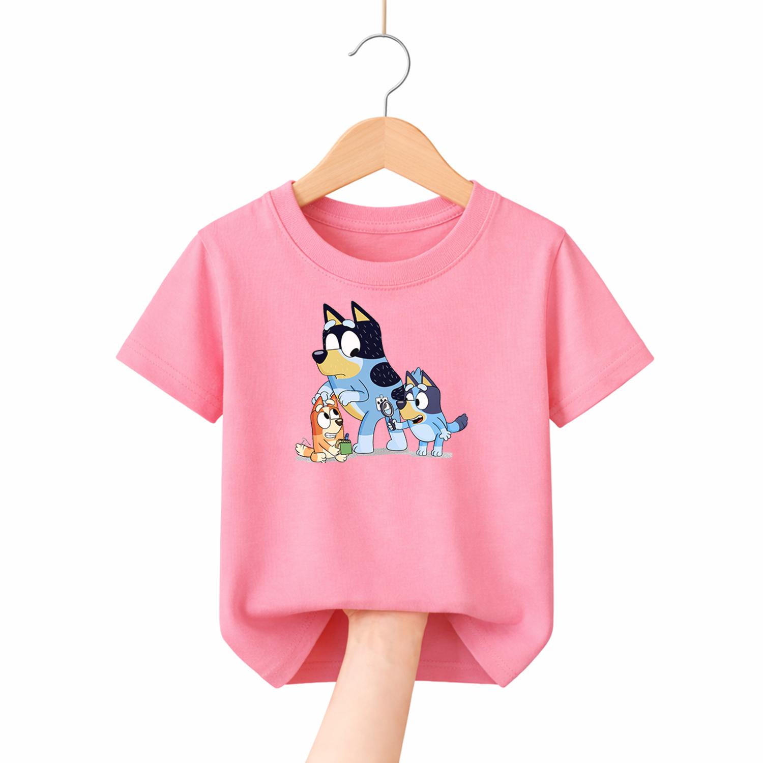 

Bluey Cute Theme Kids Cotton T Shirt Soft Casual Outfit 100