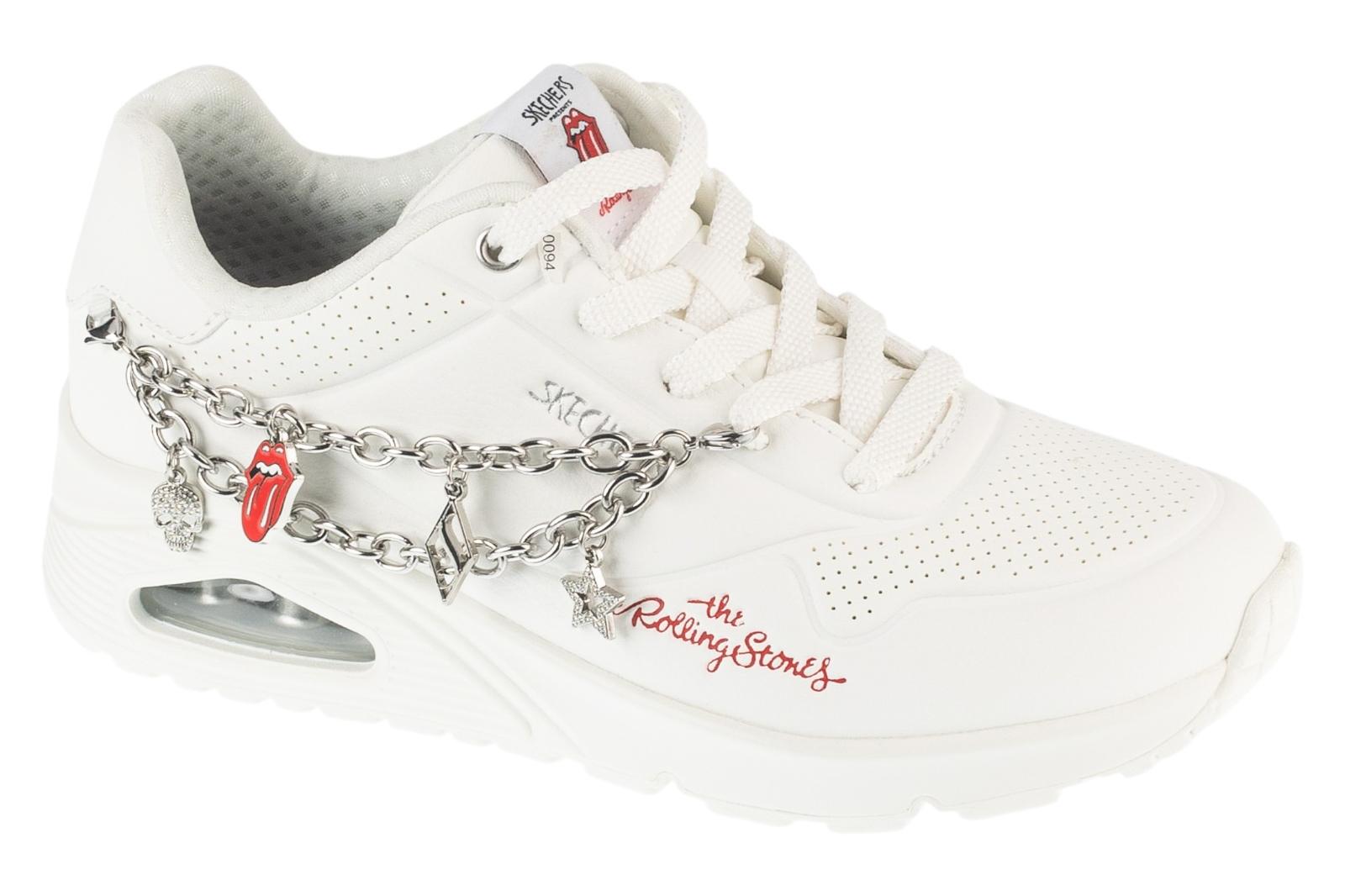 Skechers Uno-Rock N' Charm, Damen weiße Sneaker 37 weiß
