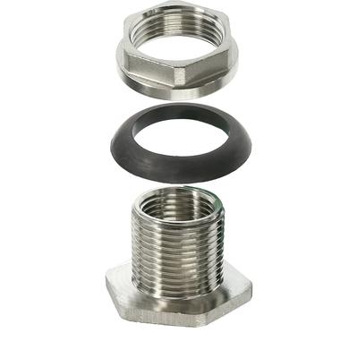 Złączka do rur ze stali nierdzewnej 304, złączka przepustowa do zbiornika wody, adapter, gwint wewnętrzny i zewnętrzny, złącze zbiornika wody