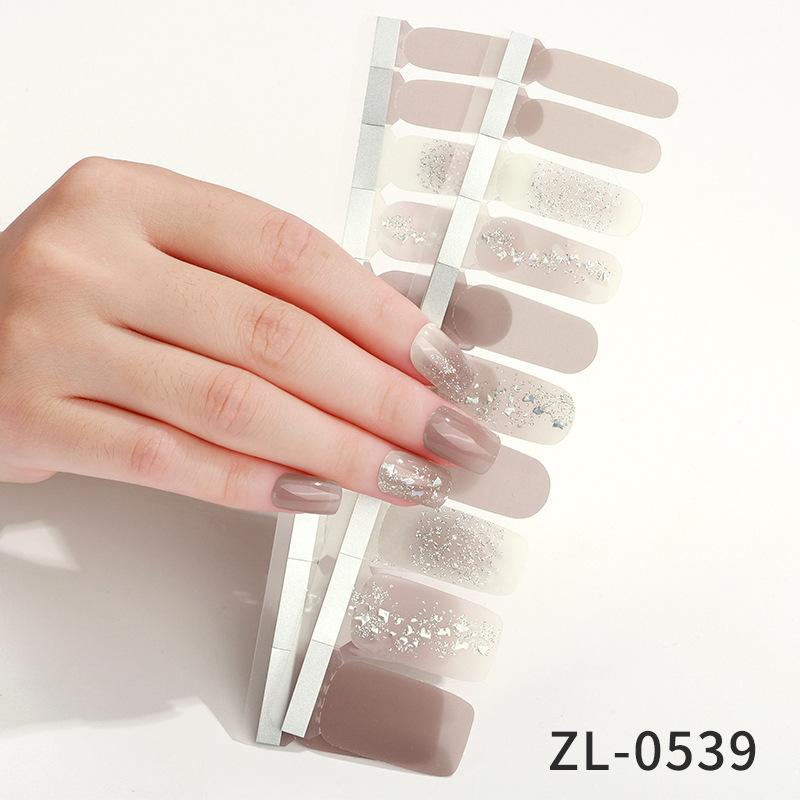 New French Manicure Stickers Waterproof Hot Stamping Ins Valentine's Day Nail Stickers