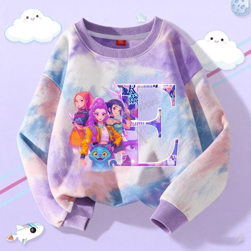 Spring And Autumn KPop Demon Hunters 3D Print T Shirt Kids Girl Streetwear Women's Outdoor Pullover Long Sleeve Top Clothes