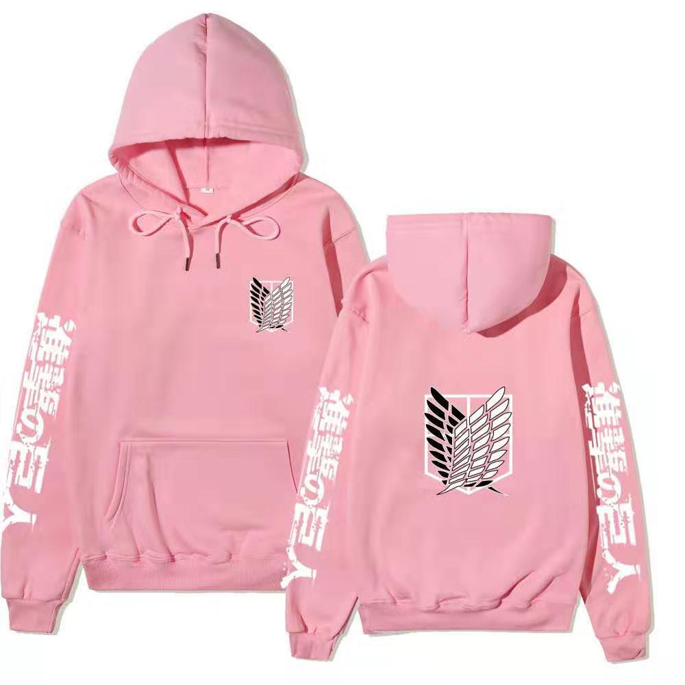 Attack on Titan Hoodie Unisex Fleece Sweatshirt Eren Mikasa Levi Character Print Autumn Winter Casual Pullover