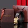 New Automatic Buckle Belt for Men's Fashionable Crocodile Leather Belt Business Simple Middle Aged and Young Genuine Leather Jeans Belt