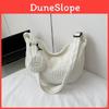 Canvas Cloud Puff Bag For Women With Zipper Closure And Inner Pockets For Daily Use