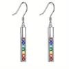 1 Pair, Fashionable, Inlaid with Colorful Synthetic Zircon, Fashionable and Versatile Earrings.