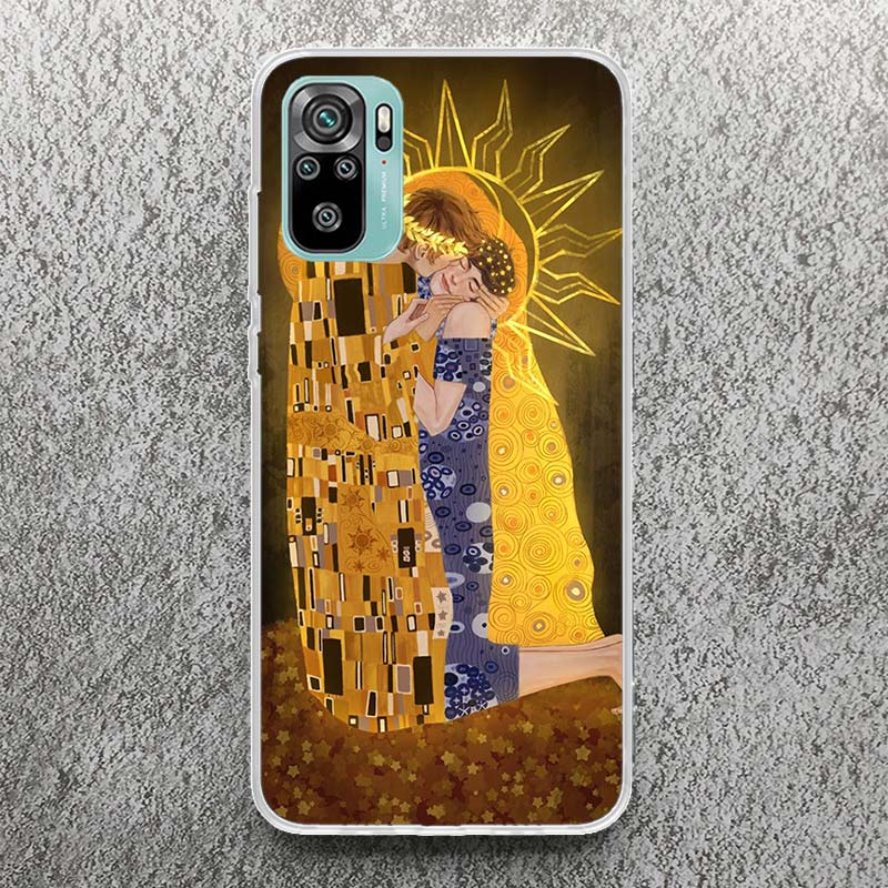 Kiss by Gustav Klimt Desig Phone Case For Xiaomi Redmi Note 14 13 12S 12 10 10S 11 11S 11E Pro Plus 11T 14Pro Soft Silicone Shel