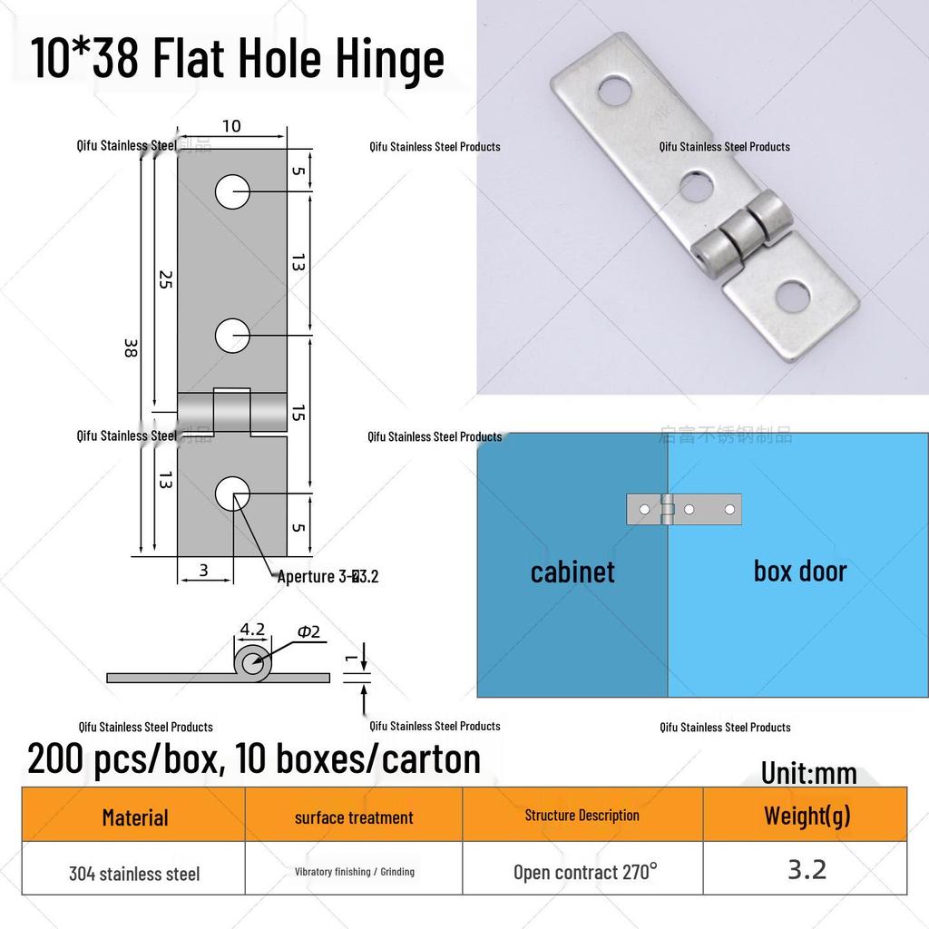 304 Stainless Steel Mini Hinge for Small Cabinets, Jewelry Boxes, and Crafts