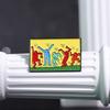 Musthave Haring Keith Inspired Yellow Brooch With Playful Cartoon Features For Lovers Art