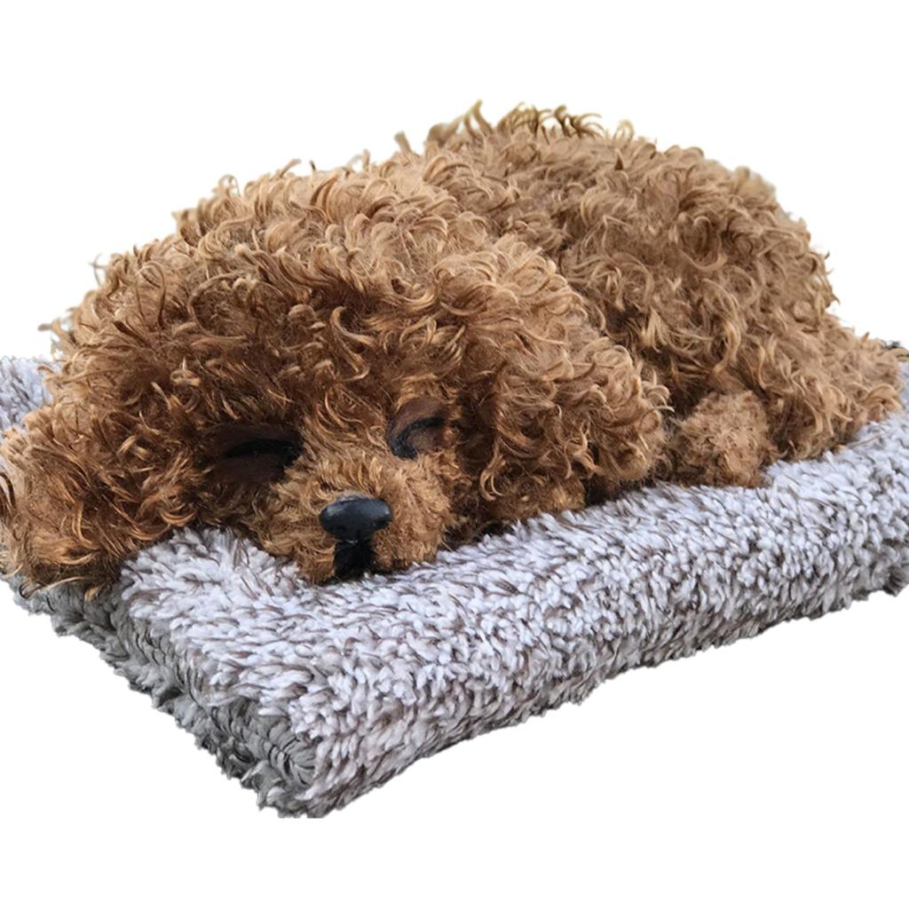 TASINO Hund Plysjleketøy Figur Teddy Puddel 26 x 18 cm Realistisk Søt Livaktig