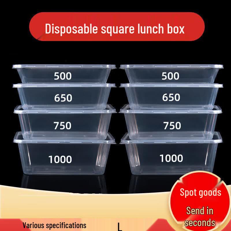 Disposable Round Transparent Plastic Food Containers with Lids