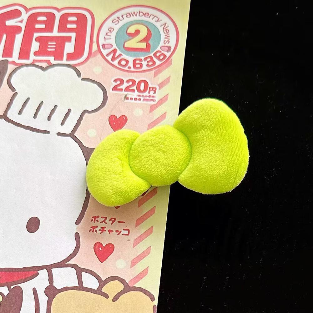 

5 кольорів плюшевий бант шпилька для волосся мила мультяшна цукеркового кольору шпилька головний убір солодкий аксесуар для волосся барвисті модні аксесуари для волосся зелений