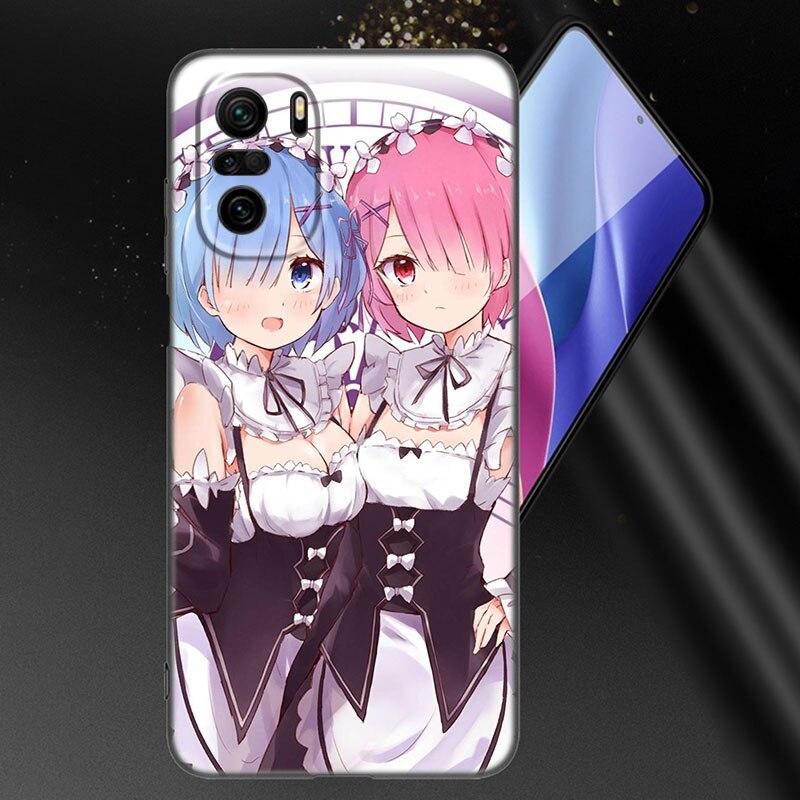 Anime Cute REM Phone Case For Xiaomi Mi POCO X3 NFC GT M4 M3 12 11T 10T Pro A3 11 Lite NE 5G 12X 11i F3 Soft TPU Black Cover