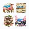 Refrigerator Magnet Japanese Souvenir Japan Commemorative Item Set 2 Resin Lightweight Temple Cherry Blossom Spring Style Interior Tourist Gift Craft