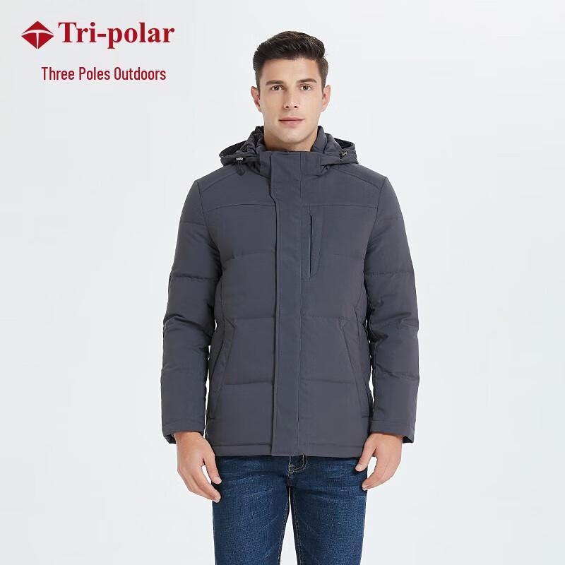 Мужская белая пуховая куртка для активного отдыха Tri-polar TP8893 3XL