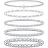 Gold Beaded Bracelets for Women, 14K Real Gold Plated Jewelry for Women Dainty Pearl Bead Bracelets Stack, Non Tarnish Trendy Stackable Ball Cross