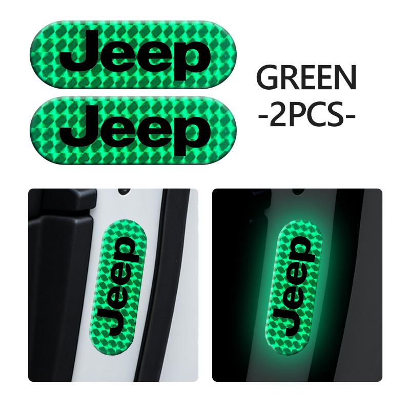 For Jeep Car Door Protection Reflective Car stickers Styling Cherokee Patriot Liberty Wrangler JK JL Commander AKN1