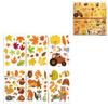 6PCS Themed Window Clings No Plastic Decorative Removable Leaf For Seasonal Home