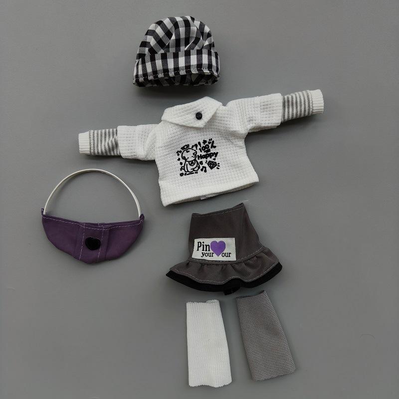 A Set of 30cm Doll's Clothes Furry Cute Winter Suit 1/6 Doll Accessories Dress Up Toy for Children
