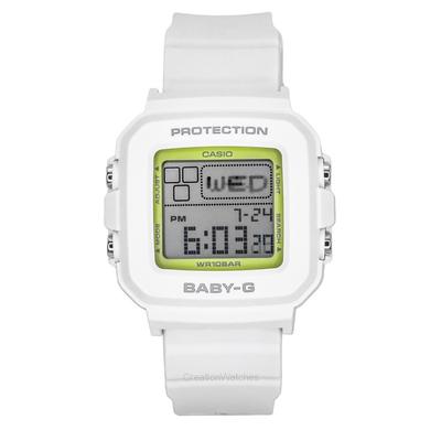Baby-G Plus Digital 30º aniversário pulseira de resina branca quartzo BGD-10K-7 100M relógio feminino com suporte especial