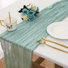 Bohemian Dreamy Bali Yarn Crepe Pleated Table Runner Tablecloth
