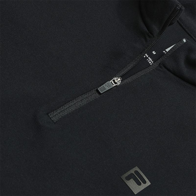 Fila Explore Camiseta Funcional Optima Simples Treino Esportivo Outdoor Confortável Respirável Ajuste Slim Versátil Camiseta de Manga Comprida A11W617210FBK