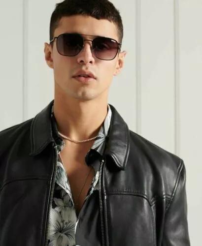 Neue Lammleder Bikerjacke Motorrad Bomber Schwarze Lederjacke Herren