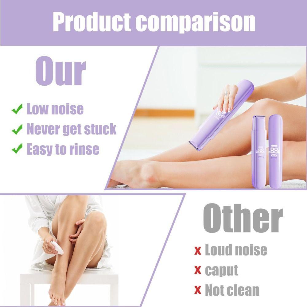 LED Display Women Hair Trimmer Rechargeable Full Body Hair Removal  Private Area