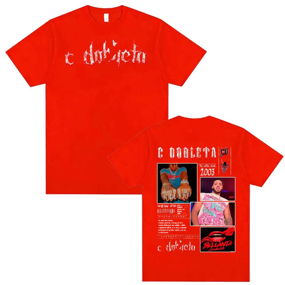 

Rapper C Dobleta Album Tour Merch T Shirts Mens Clothing Retro Hip Hop Summer Tshirt Unisex Oversized High Quality TShirt Tops M