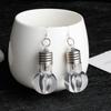 Silver Plated LED Bulb Lighting Hook Earrings Party Pub Club Women Jewelry Decor