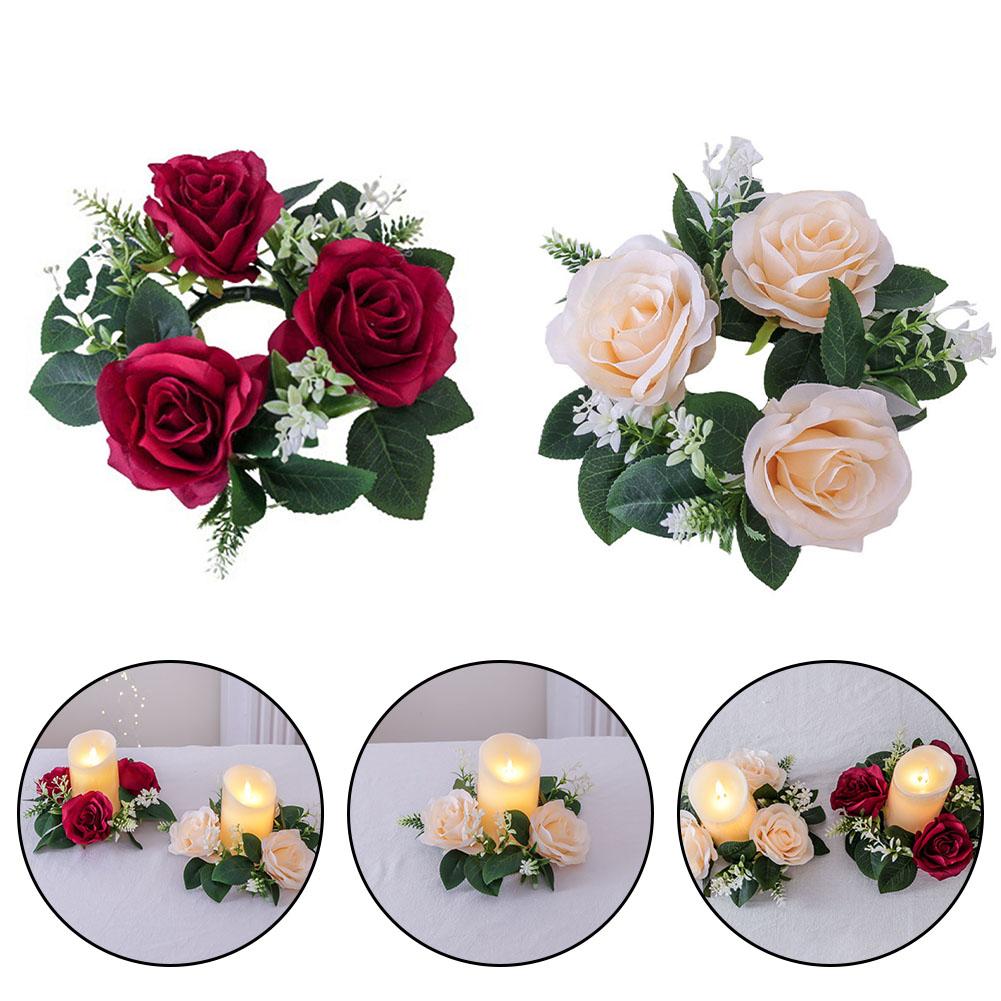 Simulation Rose Simulation Table Candlestick Garland
